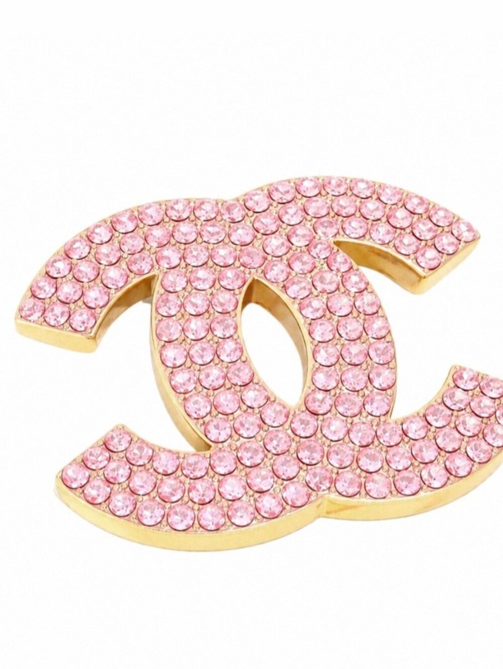 Chanel Coco Mark Pink Rhinestone Pendant